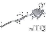 Diagram for BMW 528i Exhaust Pipe - 18308624570