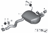 Diagram for 2013 BMW X1 Muffler - 18307646431