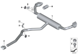 Diagram for 2014 BMW X5 Exhaust Resonator - 18308572488