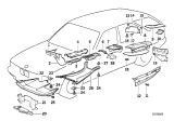 Diagram for 1993 BMW 525iT Exhaust Heat Shield - 51488137981