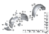 Diagram for BMW 650i Gran Coupe Fender Splash Shield - 51717224483