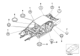 Diagram for 2003 BMW 530i Body Mount Hole Plug - 51710141038