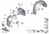 Diagram for 2011 BMW 535i xDrive Fender Splash Shield - 51717186724