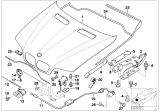 Diagram for BMW Hood Cable - 51238403219