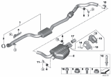 Diagram for 2016 BMW 340i xDrive Muffler Hanger Straps - 18307616850