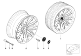 Diagram for 2008 BMW 760Li Alloy Wheels - 36116753240