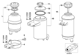 Diagram for 1995 BMW 740iL Power Steering Reservoir - 32411141488