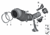 Diagram for 2015 BMW 528i xDrive Catalytic Converter - 18327645665