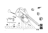 Diagram for 1971 BMW 3.0CS Window Regulator - 51338745151