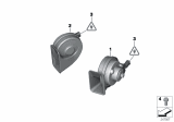 Diagram for BMW 325i Horn - 61337300152