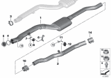 Diagram for BMW 535d xDrive Muffler Hanger Straps - 18208576349