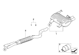 Diagram for 2009 BMW 323i Exhaust Resonator - 18100443581