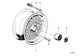 Diagram for 1981 BMW 320i Alloy Wheels - 36111124111