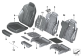 Diagram for 2020 BMW M8 Seat Cushion Pad - 52108067141