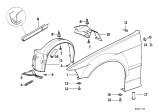 Diagram for BMW 328i Fender Splash Shield - 51711977048