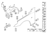 Diagram for 2007 BMW M5 Fender Splash Shield - 51717896839