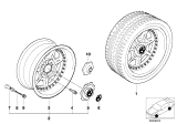 Diagram for 1992 BMW 325i Wheel Cover - 36131182309