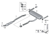 Diagram for BMW 228i xDrive Gran Coupe Muffler Hanger Straps - 18308617370