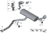 Diagram for BMW X6 M Muffler Hanger Straps - 18207558659