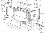 Diagram for 1992 BMW 750iL Fan Shroud - 17111723977