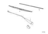 Diagram for BMW 635CSi Windshield Wiper - 61611367380