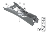 Diagram for BMW 335i GT xDrive Center Console Base - 51169235467