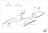 Diagram for 1995 BMW 318ti Tail Pipe - 18101247442