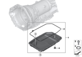 Diagram for BMW 335d Automatic Transmission Filter - 24152333903