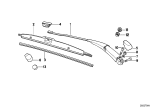 Diagram for 1988 BMW 735iL Wiper Arm - 61618351829