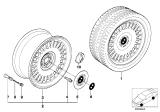 Diagram for 2000 BMW 750iL Wheel Cover - 36131182205