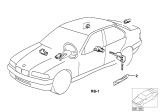 Diagram for 1994 BMW 540i Door Lock Cylinder - 51219068963