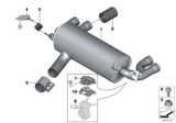 Diagram for BMW M2 Exhaust Resonator - 18307854719