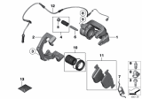 Diagram for 2007 BMW 530xi Brake Caliper - 34216758057