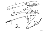 Diagram for 1982 BMW 633CSi Parking Brake Cable - 34411154106