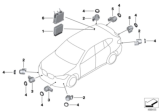 Diagram for BMW X2 Parking Assist Distance Sensor - 66206838617