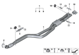 Diagram for 2018 BMW X4 Exhaust Pipe - 18308648217