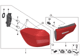 Diagram for 2020 BMW X3 M Tail Light - 63219853380