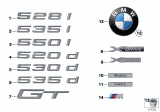 Diagram for 2013 BMW 550i GT xDrive Emblem - 51147224615