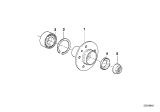 Diagram for 1995 BMW 318ti Wheel Hub - 33411095768