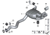 Diagram for BMW X1 Tail Pipe - 18307615958