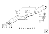 Diagram for 1990 BMW 750iL Exhaust Pipe - 18129068552