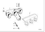 Diagram for 1988 BMW 635CSi Exhaust Manifold - 11621289275