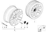 Diagram for 1998 BMW 740iL Alloy Wheels - 36111097138