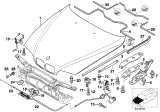 Diagram for 2002 BMW 530i Hood Latch - 51238172164