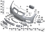 Diagram for 2012 BMW 335is Bumper Reflector - 63147162313