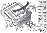 Diagram for BMW 430i Gran Coupe Liftgate Hinge - 41007378801