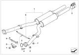 Diagram for 2005 BMW 760i Muffler Hanger Straps - 18207570987