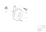 Diagram for 2006 BMW 750i Horn - 61338379703