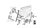 Diagram for 1971 BMW 2800CS Window Regulator - 51326746100