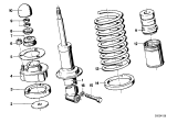 Diagram for BMW 524td Coil Spring Insulator - 33521124572